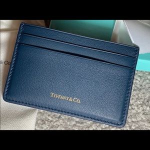 Tiffany & Co. card case in midnight blue